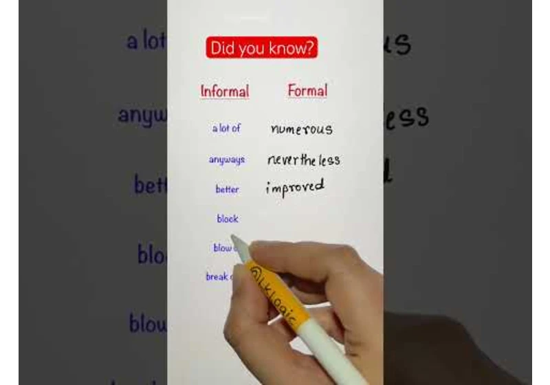 Informal vs Formal