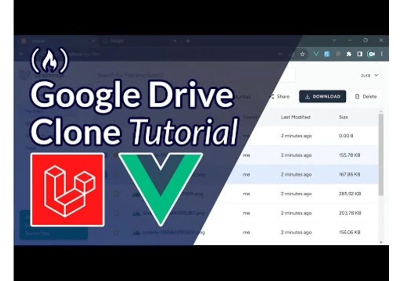 Code a Google Drive Clone using Laravel and Vue.js – Complete Course