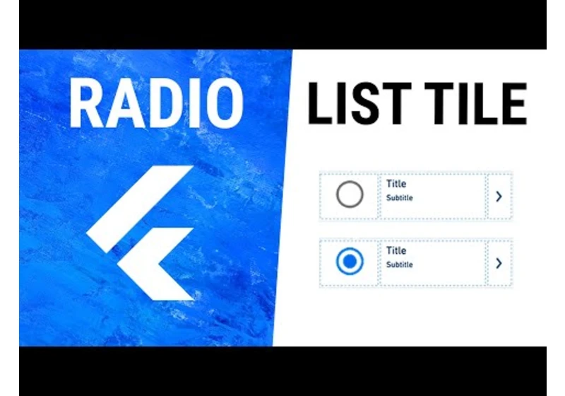 Flutter RadioListTile Widget