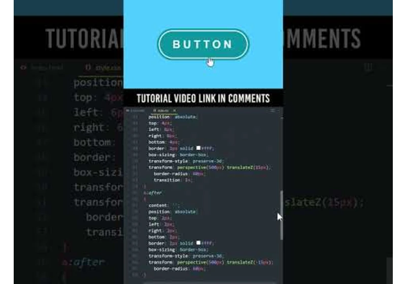 CSS 3D Flip Button Hover Effects #shorts