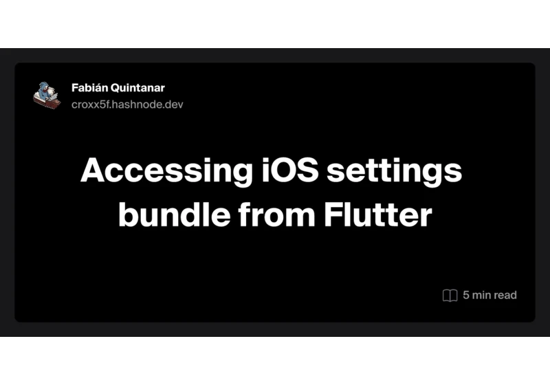 Accessing iOS settings bundle from Flutter