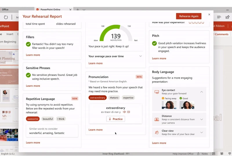 Microsoft's PowerPoint Presenter Coach uses AI to help you nail your presentation