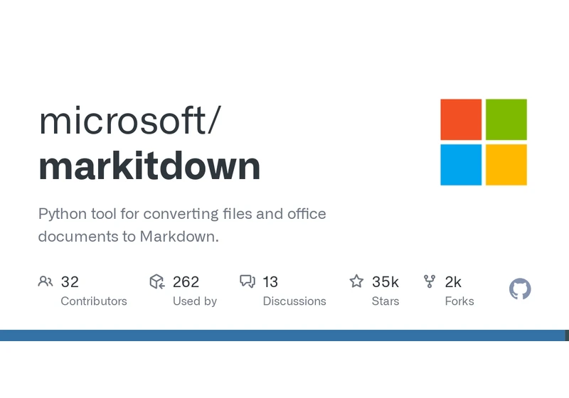 MarkItDown: Python tool for converting files and office documents to Markdown