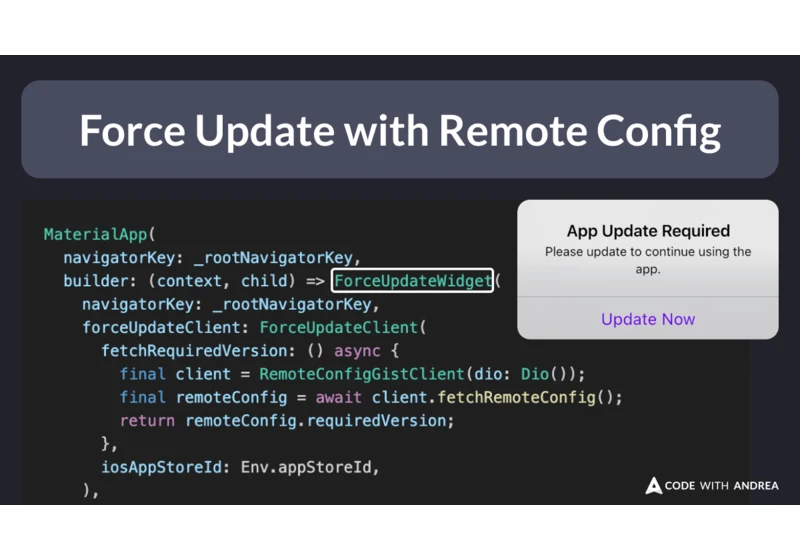 Force Update with Remote Config