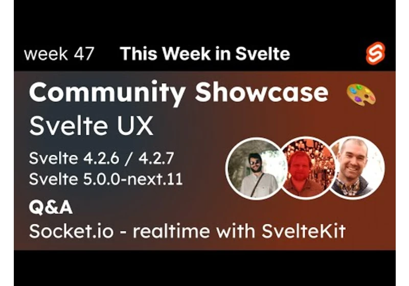 This Week in Svelte (2023 Nov 24)