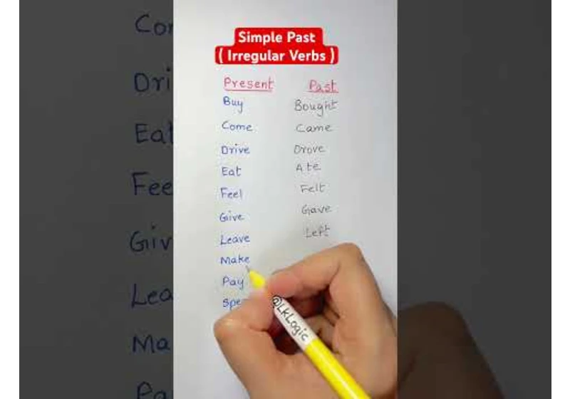 Simple Past - Irregular Verbs | English Grammar