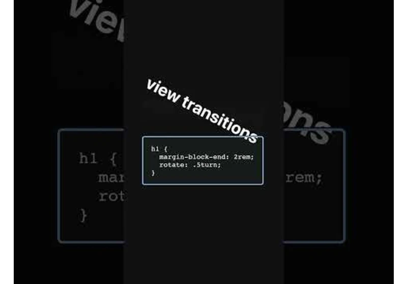 Animate display: none (and more!) with View Transitions