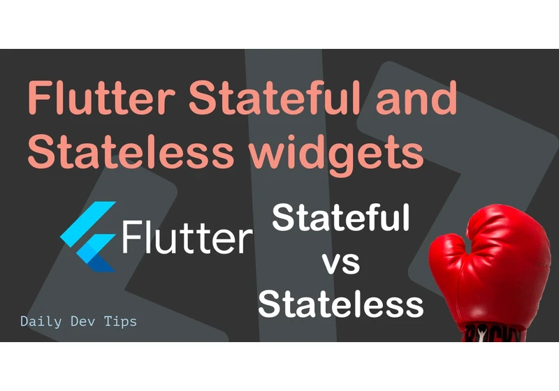 Flutter Stateful and Stateless widgets