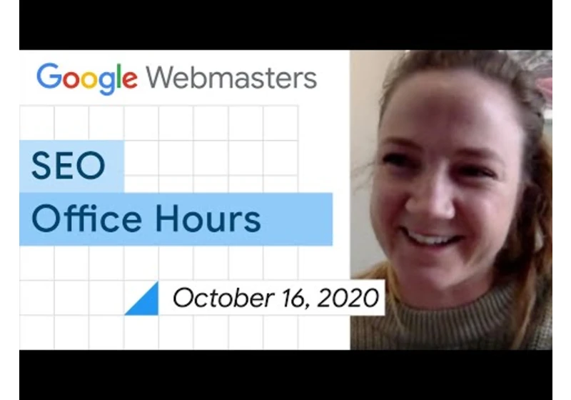 English Google SEO office-hours from October 16, 2020