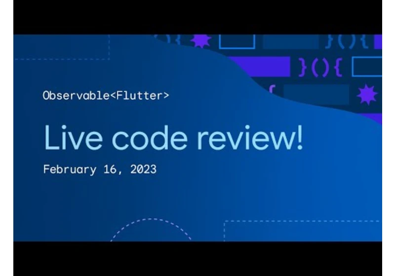 Observable Flutter: Live code review