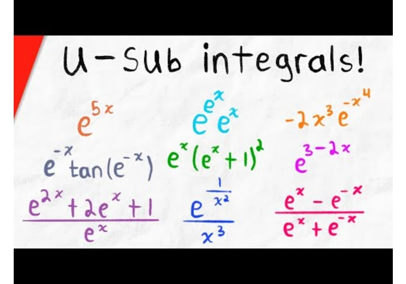 Integrating Exponential Functions with Substitution | Calculus 1 Exercises