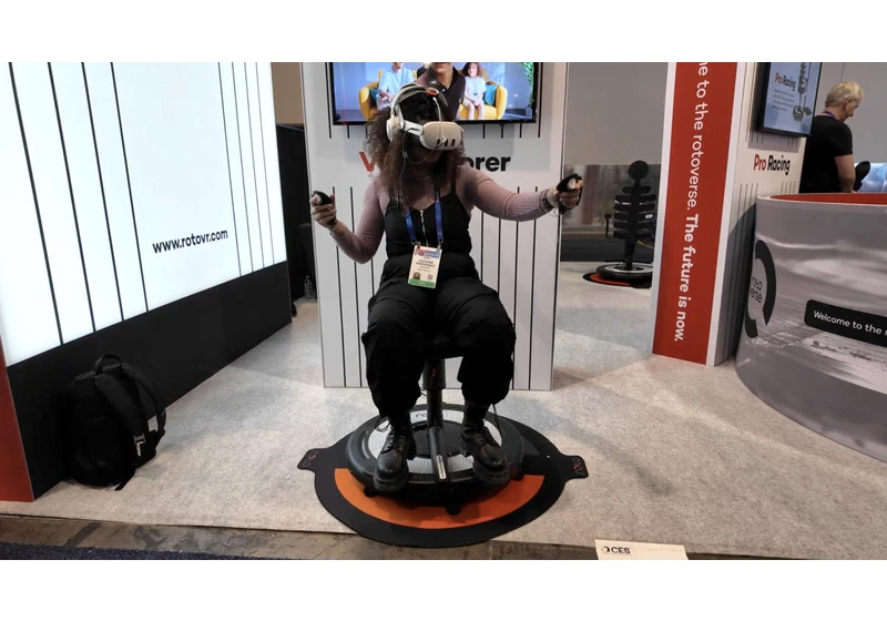 This spinning VR chair at CES 2025 somehow didn't make me feel like throwing up