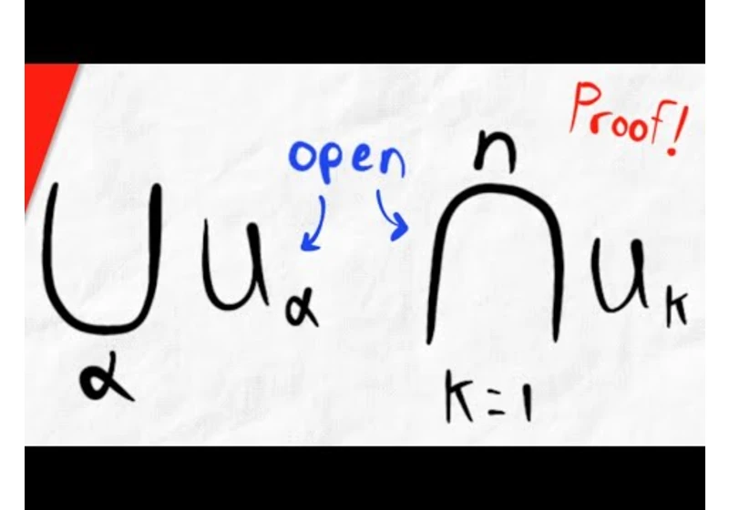 Proof for Unions and Intersections of Open Sets | Real Analysis