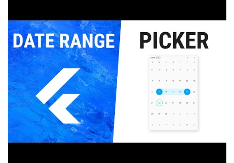 Flutter DateRangePicker Widget