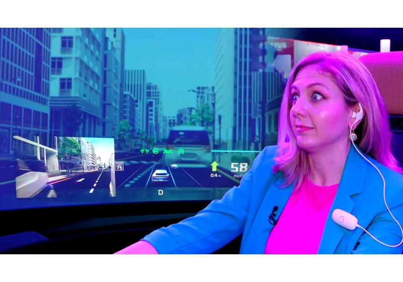 This Isn't Your Typical Car HUD: Checking Out Hyundai Mobis Holographic Windshield Display video