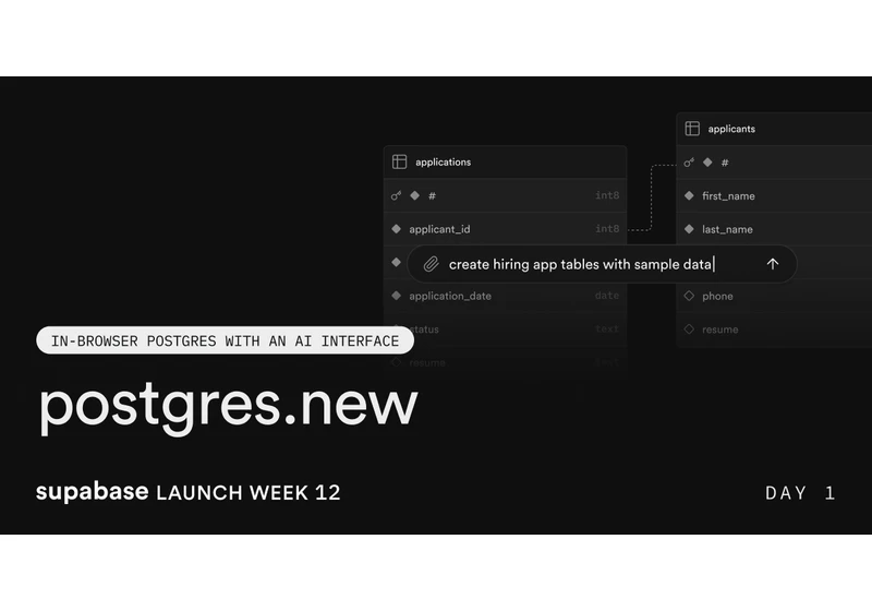 Postgres.new: In-browser Postgres with an AI interface