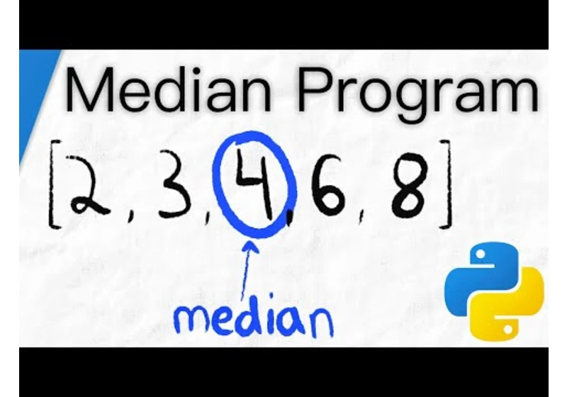 Median Program in Python | Python for Math