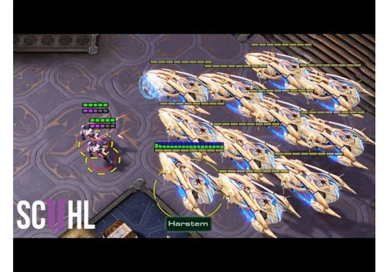 Harstem's Epic MASS CARRIER Transition - Starcraft 2: Harstem vs. Cure