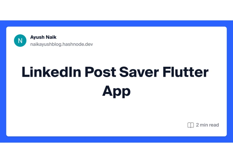 LinkedIn Post Saver Flutter App