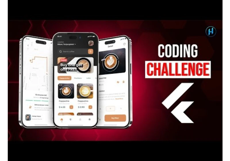 Flutter Coding Challenge | Coffee App UI  (Livestream)