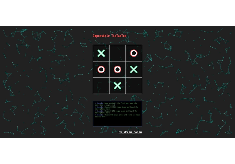 How I Made a TicTacToe Game That You Cannot Beat 🙅‍♂️