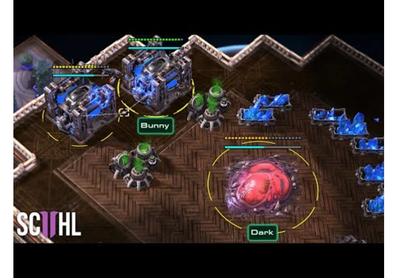 Bunny's INSANE BUNKER RUSH - Starcraft 2: Bunny vs. Dark