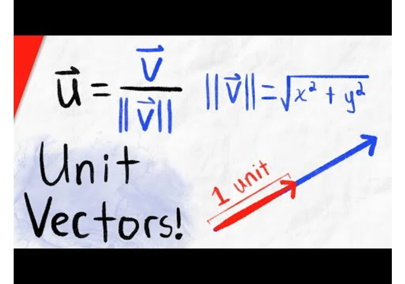 How to Find Unit Vector in Given Direction | Calculus 3