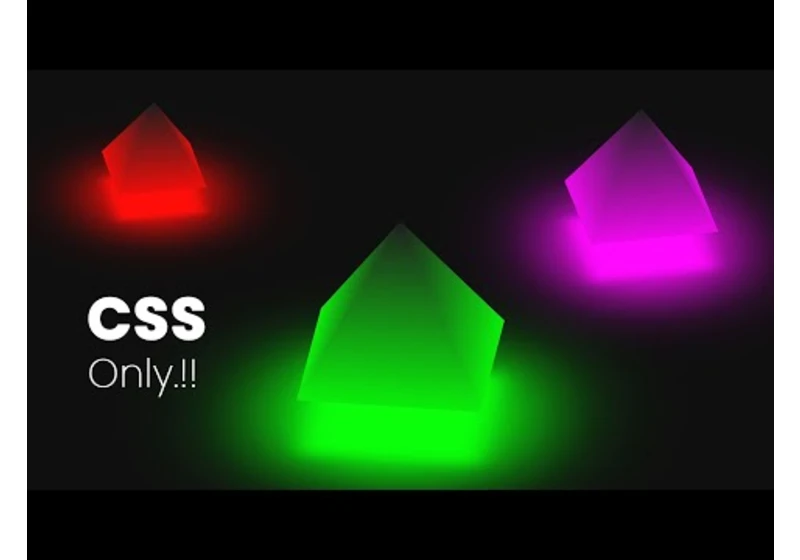 Ambient Light Effects | CSS 3D Glowing Pyramid Animation Effects