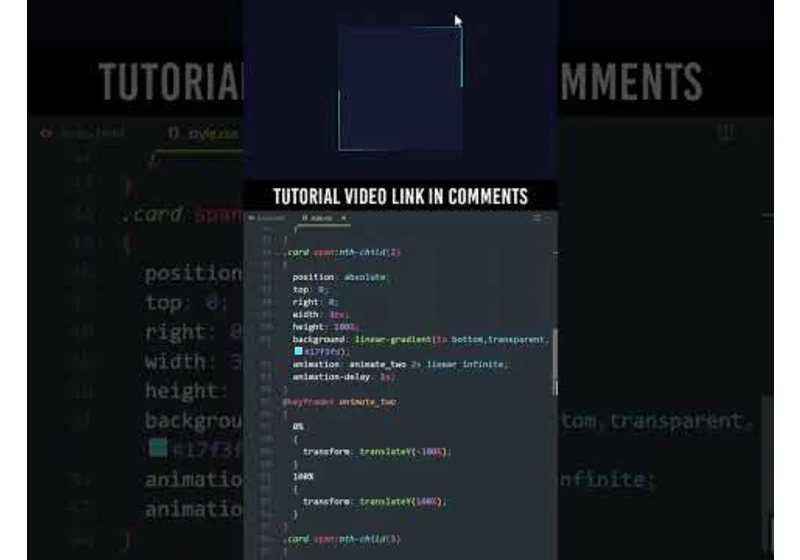 Awesome CSS Border Animation Effect #shorts