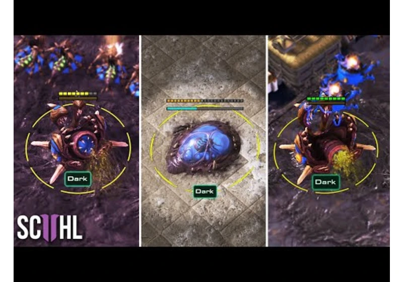 Dark's TRIPLE ZERG CHEESE - Starcraft 2: Dark vs. Stats