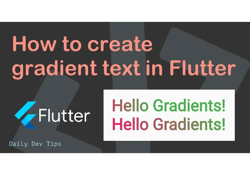 How to create gradient text in Flutter