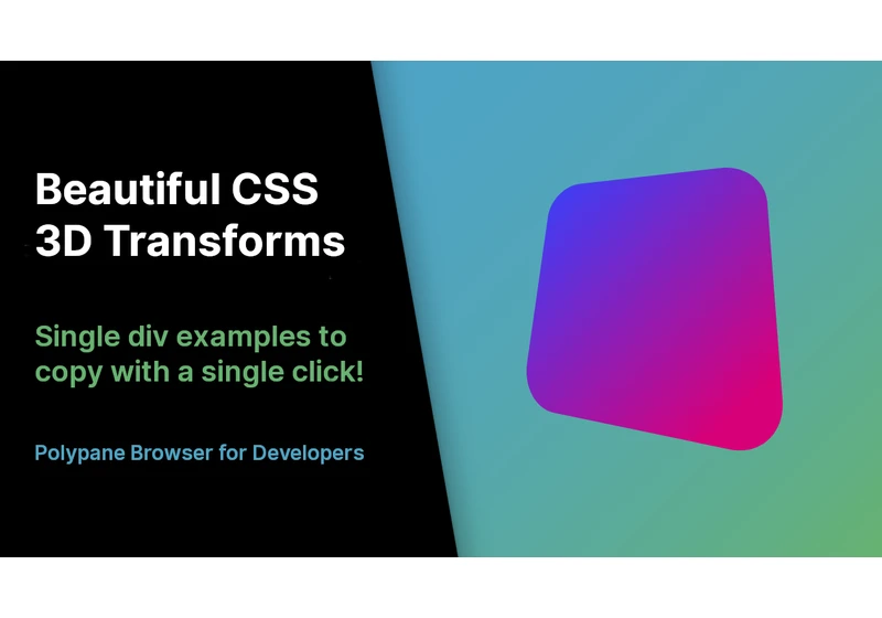 Beautiful CSS 3D Transform Perspective Examples