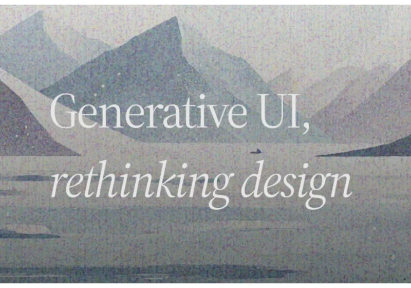 Generative UI: rethinking the design process