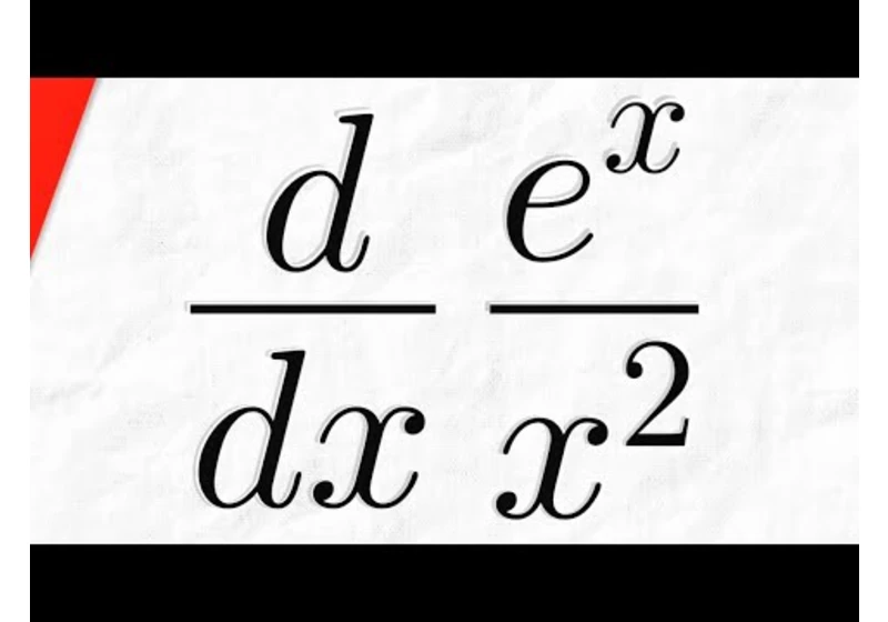 Derivative of e^x/x^2 with Quotient Rule | Calculus 1 Exercises
