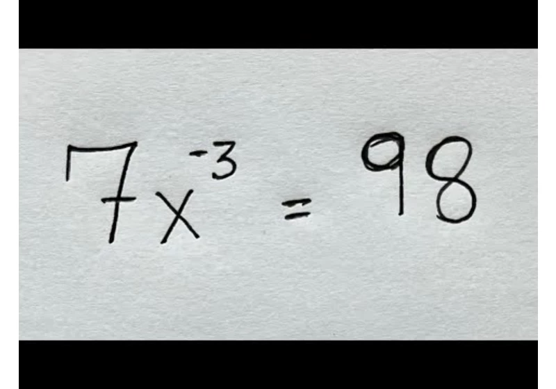 Third Degree Equation with Negative Exponent