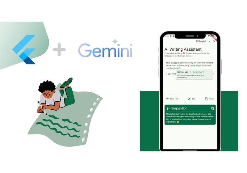 Process creation of a Grammarly-style App using Flutter and Gemini