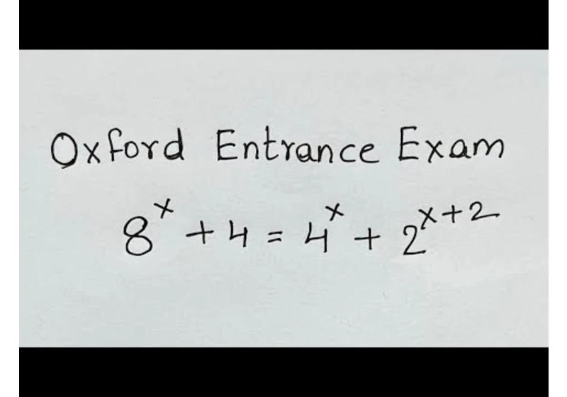 Oxford Entrance Exam Question