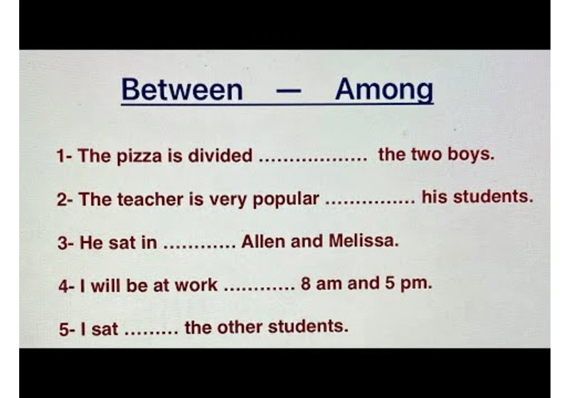 Between vs Among | What’s the difference? English Grammar Exercise