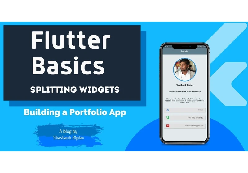 Flutter Basics - Splitting Widgets