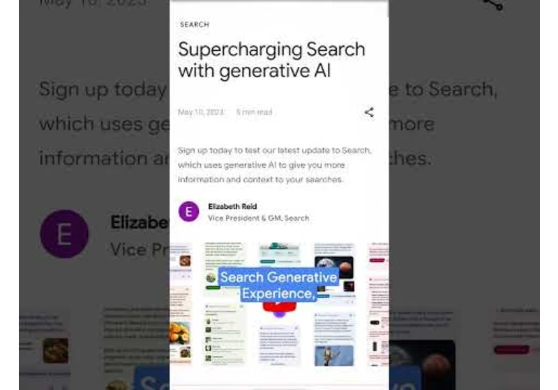 Integrating generative AI in Google Search