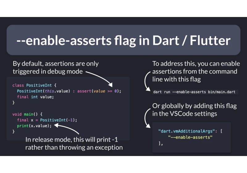 Enabling Asserts in Release Mode in Dart / Flutter