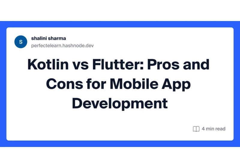 Kotlin vs Flutter: Pros and Cons for Mobile App Development