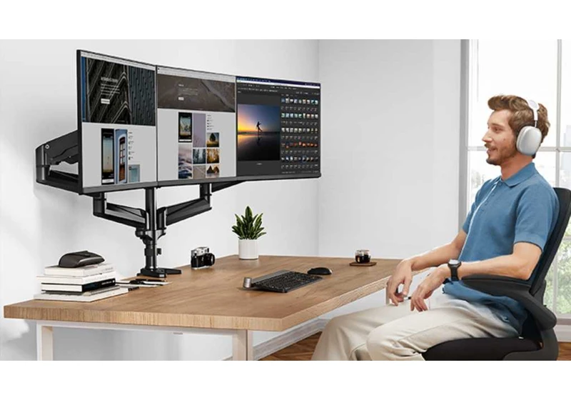 Upgrade your desk with this triple monitor arm mount, now 20% off