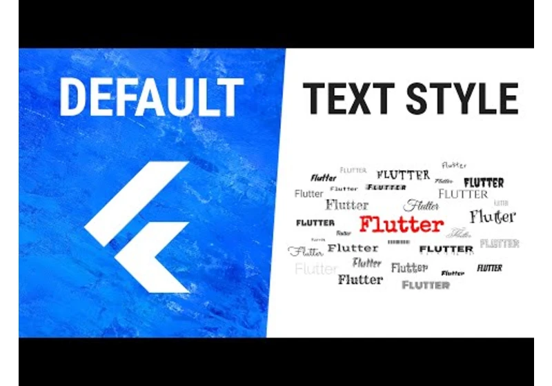 Flutter DefaultTextStyle Widget