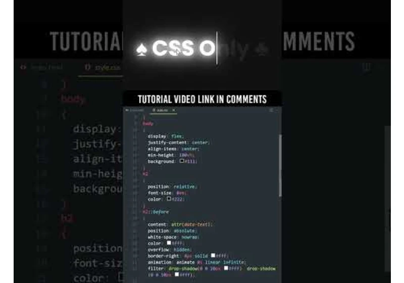 CSS Text Animation Effects #shorts