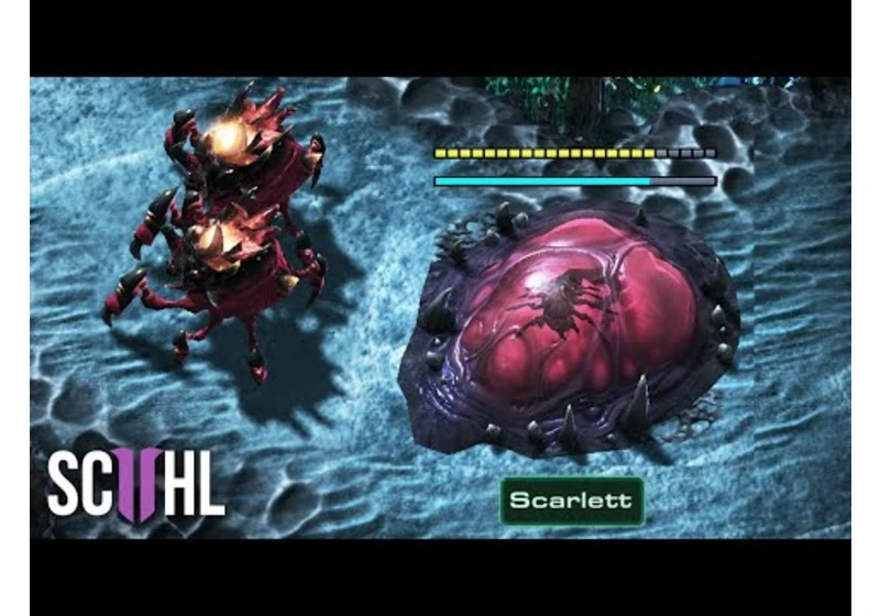 Scarlett's Proxy Hatchery Rush vs. ByuN - Starcraft 2