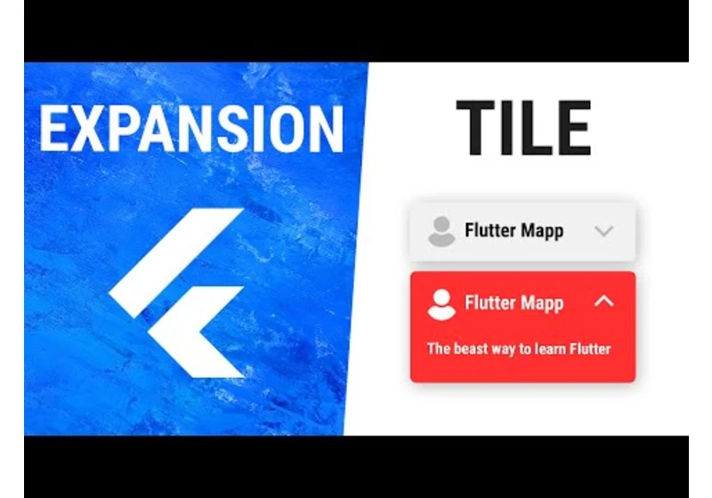 Flutter ExpansionTile Widget