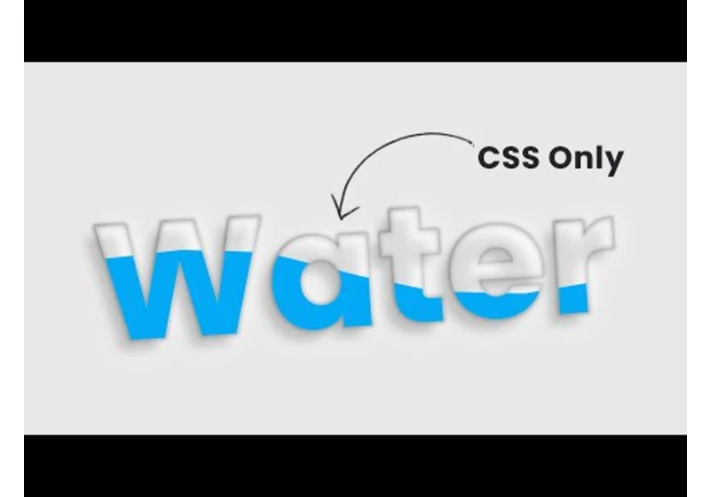 Water Wave Text Animation using Html CSS Only