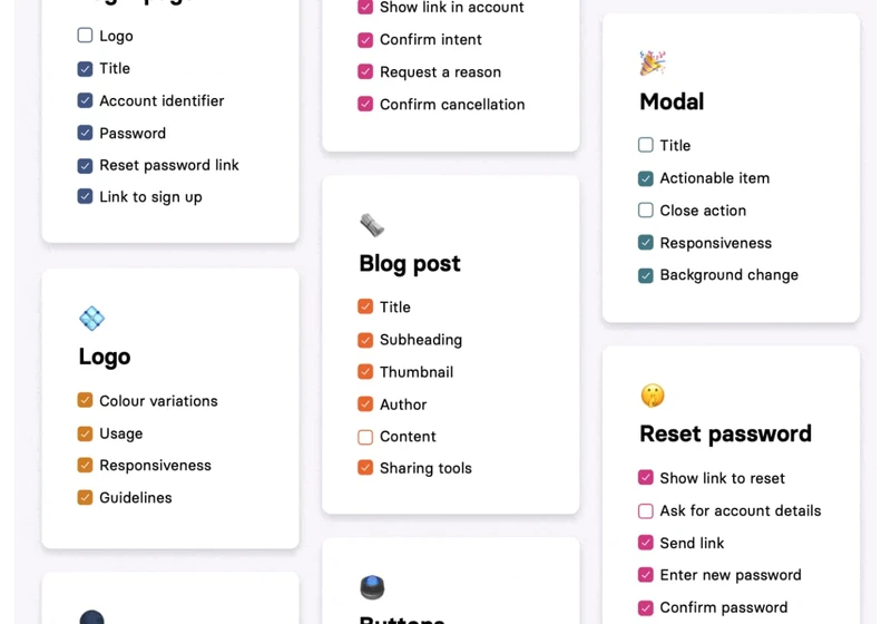 UX Checklists For Interface Designers