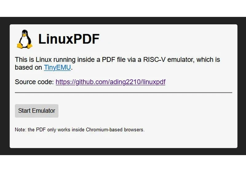  First Doom, now Linux: an unnamed high school student runs Linux OS in a PDF doc in Google Chrome so what's next? 